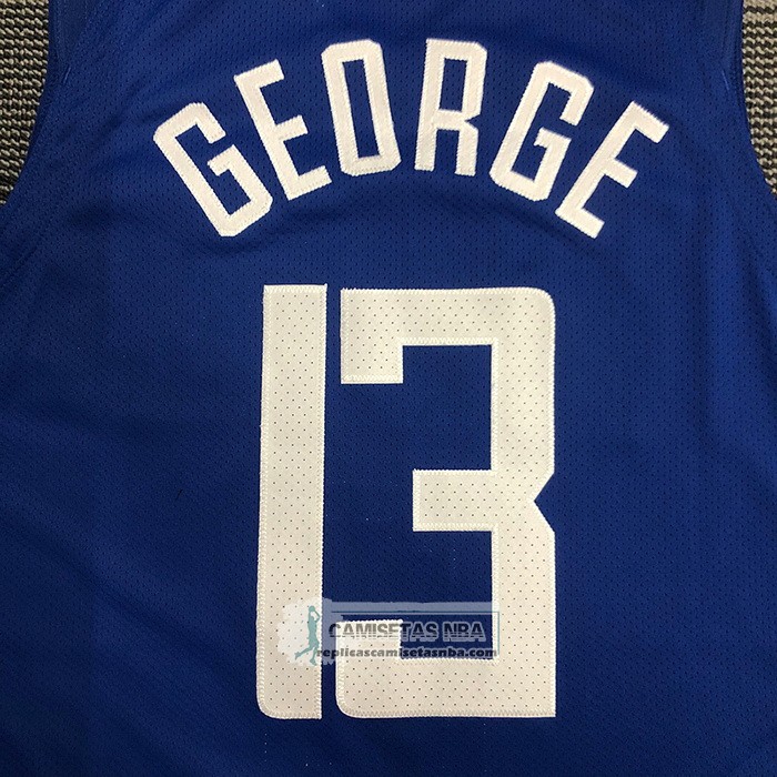 Camiseta Los Angeles Clippers Paul George NO 13 Icon 2020-21 Autentico Azul